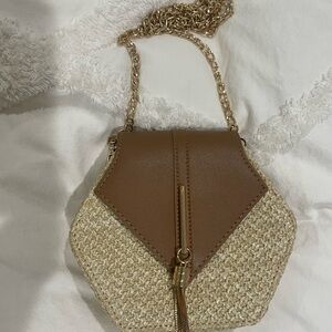 Brown and Tan Women's Bag